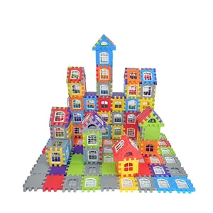Blok bangunan anak-anak, mainan perakitan partikel besar bayi pendidikan dini blok bangunan blok bangunan