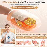 Kabelloser Doppelschicht-Airbag-Kompressions-Handmassager mit Heizfunktion, LCD-Bildschirm und Shiatsu-Fingerdehnungsmassage