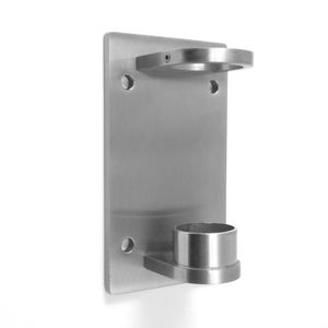 C110165 Plaque en acier inoxydable AISI 304 satiné 90x160 pour balustrades et mains courantes Ø 42.4 - Product Image 1