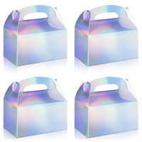 Boîtes en papier laser argentées, Nouveauté, Boîtes d'emballage universelles pour cadeaux de fête