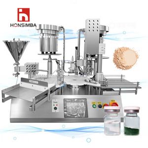 Máquina de llenado y tapado de polvo de vial de bomba de rotor automática de escritorio para botellas pequeñas de 5ml 7ml 10ml - Product Image 1