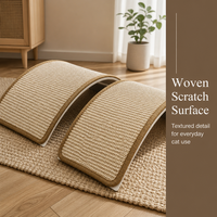 Grattoir à chat en sisal naturel, grattoir à chat incurvé et arqué, grattoir à chat en sisal tissé durable, vente en gros