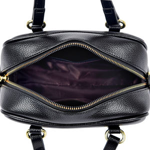 Bolso de Mano de PU con Diseño Geométrico de Alta Calidad, Detalle de Remaches, Estilo Vintage Boston para Mujer, con Forro de Poliéster, Diseño Antirrobo y Duradero - Product Image 2