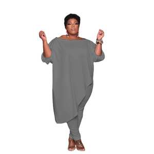 Ensemble <span class=keywords><strong>chic</strong></span> robe et pantalon grande taille, ensemble robe et pantalon grande taille tendance pour <span class=keywords><strong>femmes</strong></span> <span class=keywords><strong>grandes</strong></span> et branchées, ensemble 2 pièces - Product Image 1