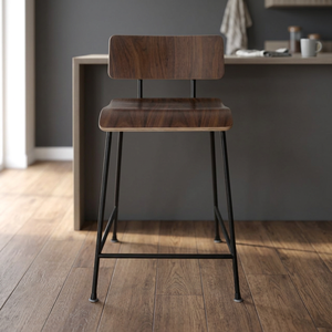 Chaise haute de bar industrielle vintage en fer avec structure métallique moderne pour la maison, le bar, la cuisine, le café, l'hôtel, style antique - Product Image 2