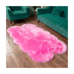 Chinese suppliers modern latest hot selling ins top quality artificial sheepskin fur carpets colors customized rugs