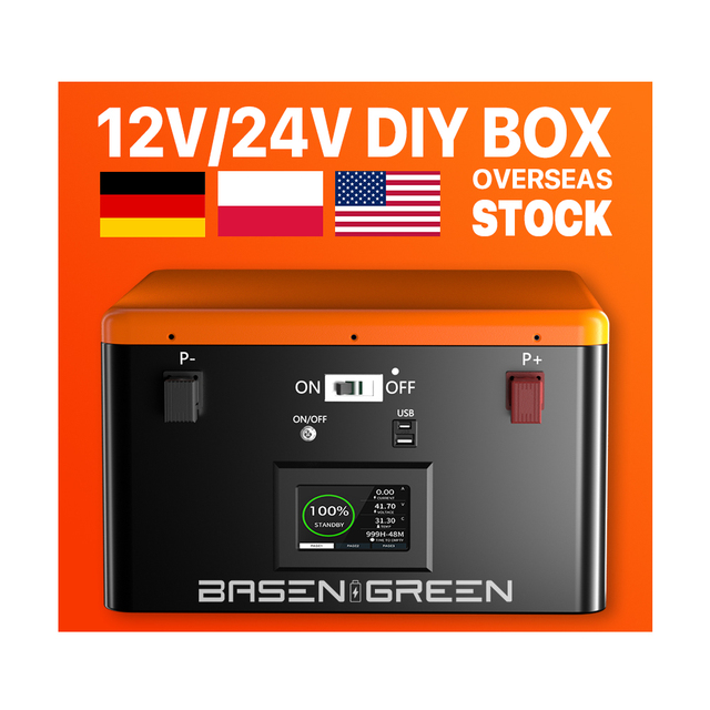 BASEN Portable DIY Battery Box for 4S 8S 12V 24V 280AH 300AH 314AH Battery Pack Case With With Compression Battery/cell Device