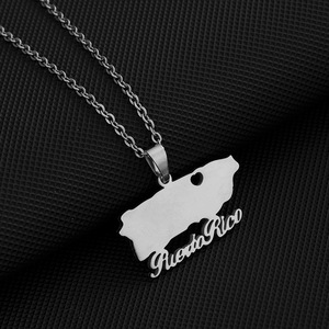 Collar con colgante <span class=keywords><strong>de</strong></span> acero inoxidable chapado en <span class=keywords><strong>oro</strong></span> <span class=keywords><strong>de</strong></span> 18K <span class=keywords><strong>para</strong></span> mujer y <span class=keywords><strong>hombre</strong></span>, collar con diseño <span class=keywords><strong>de</strong></span> mapa <span class=keywords><strong>de</strong></span> <span class=keywords><strong>Puerto</strong></span> <span class=keywords><strong>Rico</strong></span> - Product Image 4