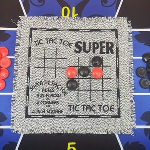 Khổng lồ Hội Đồng Quản trị trò chơi thiết lập Jumbo Tic Tac Toe 3-in-1 trong nhà Reversible rug Mat 24 cờ cho trẻ em và người lớn - Product Image 6