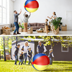 Grand ballon de plage gonflable en PVC avec logo personnalisable et coloré pour les installations aquatiques, les écoles et la plage - Product Image 4
