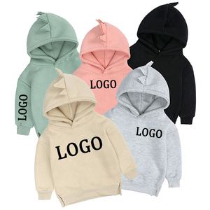 เสื้อสเวตเตอร์ถักสำหรับเด็กใส่ได้ทั้งชายและหญิงเสื้อสเวตเชิ้ตสำหรับเด็กแบบเรียบๆมีฮู้ดสั่งพิมพ์ฉลาก - Product Image 2