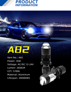 Proyektor Mini H4 Canbus 72W 7200LM Lampu Sorot Tinggi/Rendah untuk Sepeda Motor, Lampu Depan LED dengan Lensa Proyektor LED, Luz LED H4 - Product Image 6