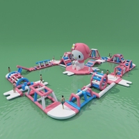 Parcours d'obstacles aquatiques gonflables sur mesure de grande taille pour lacs offshore, en PVC certifié CE