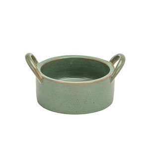 Tazón de cerámica con doble asa, hecho a mano, diseño moderno, para ensaladas, ideal para fiestas. - Product Image 5