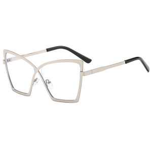 וינטג 'בגודל פרפר משקפיים נשים 2025 עדשה צלולה חדש נקי אור מרובע משקפיים אופנתיים מתכת גדול עין החתול עין - Product Image 6