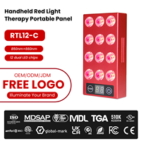 Appareil PDT portable Ideatherapy OEM ODM 5W Dualchip 660 850nm, thérapie par la lumière LED pour le visage, lumière infrarouge, panneau de thérapie par la lumière rouge LED
