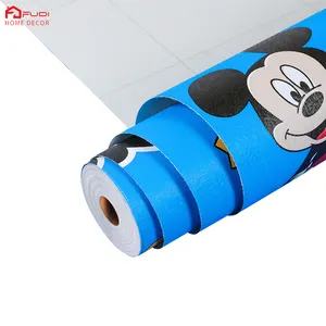 safe 0.45 self adhesive wallpaper 3D cartoon design for children baby room