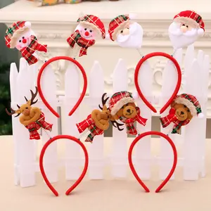 Navidad trang trí Giáng sinh trang trí đồ trang trí cây Santa Snowman ELF ANTLER Headband Headband tóc giáng sinh Headband