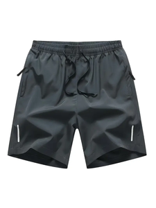 dropshipping Men'S Summer Drawstring Casual Sports <b>Shorts</b> with zipper pockets- Breathable Fabric, Comfortable & quick-dry - Product Image 5