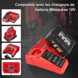 <span class=keywords><strong>Batterie</strong></span> Li-ion de remplacement <span class=keywords><strong>M18</strong></span> 18V 4.0Ah 5.0Ah 6.0Ah 9.0Ah 12.0Ah pour outils électriques Milwaukee 18V 48-11-1850 <span class=keywords><strong>Batterie</strong></span> au lithium 18V - Product Image 2