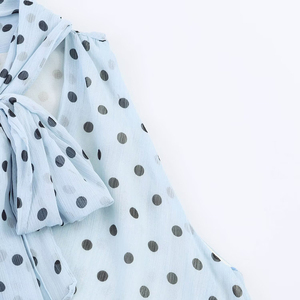 PB&ZA Mujer 2026 Verano Nueva Moda Blusas sin Mangas con Lazo y Estampado de Ondas, Tops Dulces de Gasa sin Mangas con Cuello Halter para Mujer, Camisolas Chic - Product Image 4