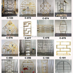 LEDA Wedding Furniture Stainless Steel silver Wedding <b>Backdrop</b> for Wedding Events <b>Backdrop</b> Party Photography Background - Product Image 5