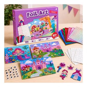 Big Retail Foil <b>Craft</b> Assortment Contains Rainbow Sheets Drawing Cards Googly Eyes <b>Foam</b> Shapes for Young Creators - Product Image 1