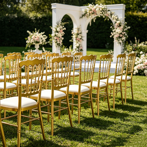 Chaise Chiavari pour Mariage, Hôtel, Banquet, Événements – Location Moderne Dorée, Extérieure, Durable, Imperméable, Empilable - Product Image 3