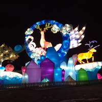 Vente en gros de grandes lanternes décoratives de cerf imperméables à l'eau pour l'extérieur, pour les grandes décorations de Noël extérieures, au Royaume-Uni