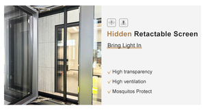 Bền ẩn xử lý nhôm kính cường lực bên ngoài mái hiên cửa sổ với màn hình có thể thu vào - Product Image 6