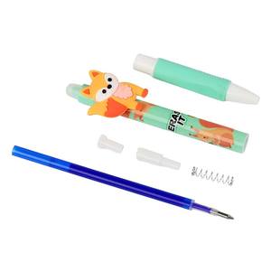 O&Q Kids Wisbare Gelpen Plastic 0.5mm Schattige Cartoon Dieren Stijl Blauw Kantoor School Gebruik Fabriek Directe Groothandel Kantoorartikelen Pen - Product Image 4