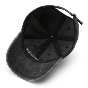 Retrò Unisex estate lavato vecchio ricamo lettera cappellino da Baseball sport all'aria aperta protezione solare in metallo fibbia cotone - Product Image 4