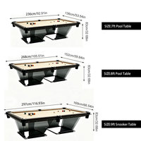 Table de billard professionnelle 7, 8 ou 9 pieds en verre noir pour usage commercial et domestique, accessoires inclus, pour usage intérieur, avec ardoise Jiujiang, OEM ODM
