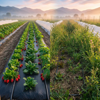 Film de paillage PE réfléchissant biodégradable pour l'agriculture, la suppression des mauvaises herbes et la coloration des fruits, moulé par soufflage, longueur personnalisable
