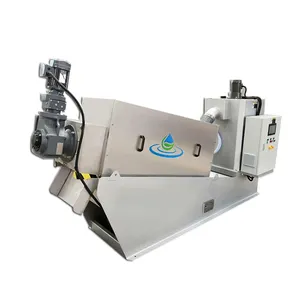 Máquina automática de prensa de filtro de tornillo multidisco Vertical de acero inoxidable Equipo de deshidratación de lodos