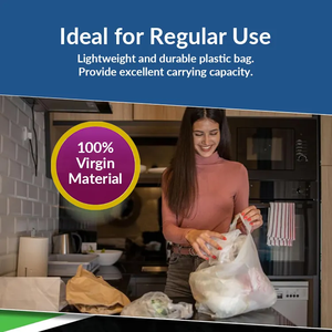 Sacs à emporter alimentaires en plastique de t-shirt de qualité étanche avec impression et dimensionnement personnalisés - Product Image 5