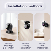 Kamera CCTV WiFi Rumah Dalam Ruangan S1 Terbaru, Rotasi 360, Penglihatan Malam Inframerah, Deteksi Gerakan, Kamera Mini Nirkabel
