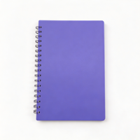 Cuaderno Espiral A5 con Cubierta de PP Mate Sólido, Cuaderno Espiral de Tapa Dura con Páginas Rayadas para Estudiantes