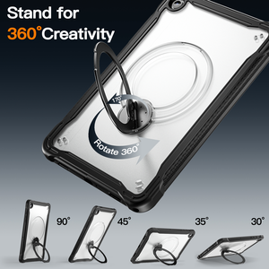 Étuis pour <span class=keywords><strong>tablette</strong></span> avec béquille rotative à 360 degrés transparents pour Samsung Galaxy Tab A11 Plus 11'' 2025, <span class=keywords><strong>verre</strong></span> trempé, supports en alliage d'aluminium - Product Image 5