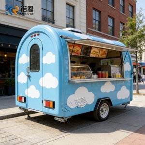 Customizable Mini Outdoor Service Cart Towable Mobile <strong>Food</strong> Truck for Coffee &amp; Ice Cream Catering Full Kitchen Equipment Included - Product Image 2