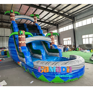 Tobogán Acuático Inflable <span class=keywords><strong>con</strong></span> Diseño <span class=keywords><strong>de</strong></span> Palmera Azul, <span class=keywords><strong>Piscina</strong></span> Inflable para Patio Trasero, Tobogán Acuático Inflable en Venta - Product Image 6