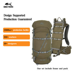 Sac à dos de randonnée Gbaz Force 65L avec cadre en aluminium, bretelles réglables, imperméable, sac de chasse en plein air, unisexe, vert Ranger - Product Image 3