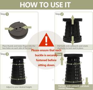 كرسي قابل للطي خفيف الوزن ومتين لعام 2025، يتحمل حتى 660 رطل، مقعد محمول قابل للتعديل للتخييم والرحلات الخارجية - Product Image 5