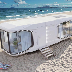 Nhà <span class=keywords><strong>container</strong></span> lắp ghép hiện đại, giá tốt, kiểu không gian di động dạng viên nang, dùng làm nhà nghỉ, văn phòng, trường học, biệt thự - Product Image 6