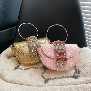 Neues Design Damen Abend taschen Schlangen muster Glamour Taschen Diamant Pailletten Kristall Handtaschen für Frauen
