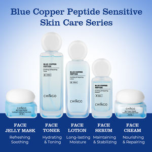 Private Label blu rame Peptide prodotti per la cura della pelle Anti invecchiamento rughe ridurre le linee sottili Lifting siero viso per la cura del viso - Product Image 4