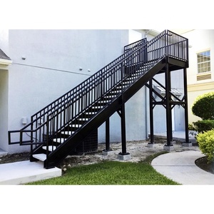 <span class=keywords><strong>Escalera</strong></span> de fuego grande para exteriores, drenaje exterior, nieve, drenaje y prevención de óxido, marco de acero, superficie de <span class=keywords><strong>escalera</strong></span> de hierro galvanizado - Product Image 6