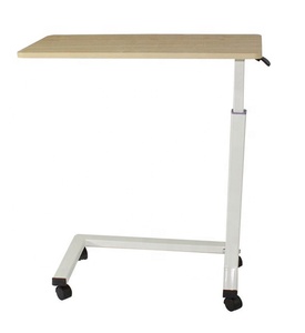 Mesa de jantar móvel de cabeceira para equipamentos hospitalares de madeira maciça natural, mesa de computador - Product Image 2