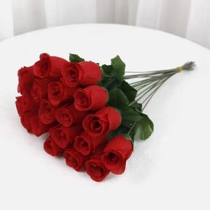 Roses artificielles du fabricant, branche unique, en tissu tressé, pour décoration de mariage, bouquet de la Saint-Valentin - Product Image 2