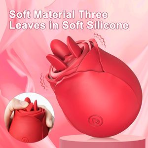 Juguete sexual con forma de rosa con 10 frecuencias, lengua desmontable <span class=keywords><strong>que</strong></span> lame y vibra, vibrador de estimulación del punto G para mujeres - Product Image 5